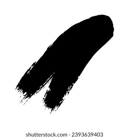 Pintura negra, trazo de pincel de tinta, textura de línea de pincel. Elemento de diseño artístico sucio, cuadro de texto, icono de vector negro de marco. Elemento de diseño aislado de color gris dibujado a mano.