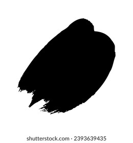 Pintura negra, trazo de pincel de tinta, textura de línea de pincel. Elemento de diseño artístico sucio, cuadro de texto, icono de vector negro de marco. Elemento de diseño aislado de color gris dibujado a mano.