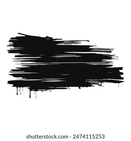 Black paint, ink brush, brush strokes.