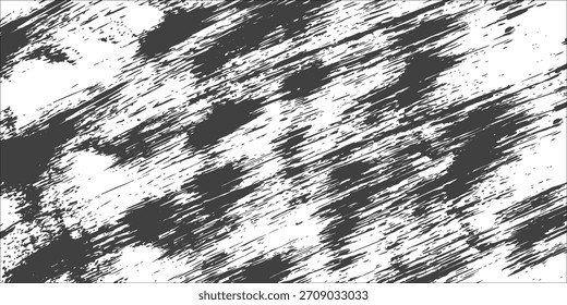 Pintura preta, pincel de tinta, traçados de pincel, pincel, linhas, quadros, quadrados, granulado. Pincel traçado pintura caixa em fundo branco. vetor.modern