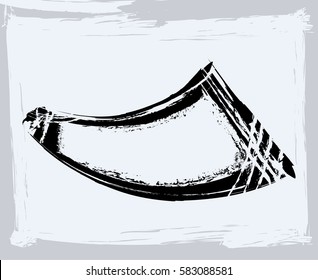 black paint, ink brush strokes, brushes, lines. Dirty artistic design elements, boxes, frames, Computer designed highly detailed grunge frame with space for your text or image. Great grunge layer 