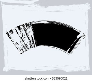 black paint, ink brush strokes, brushes, lines. Dirty artistic design elements, boxes, frames, Computer designed highly detailed grunge frame with space for your text or image. Great grunge layer 