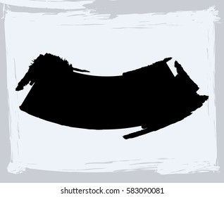 black paint, ink brush strokes, brushes, lines. Dirty artistic design elements, boxes, frames, Computer designed highly detailed grunge frame with space for your text or image. Great grunge layer 