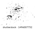 Black paint, ink splash, brushes ink droplets, blots. Black ink splatter background, isolated on white. Vector illustration