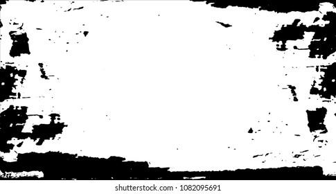Black paint on white background. Vector backdrop with place for your text. Rustic, vintage style. Horizontal location.