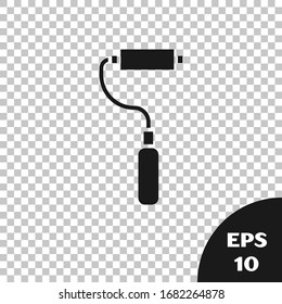 Schwarze Pinsel, Symbol einzeln auf transparentem Hintergrund. Vektorillustration-Illustration