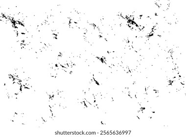 Black paint scratches grunge texture isolated on white background. Damaged vintage scratched grunge texture for design elements. Vector illustration