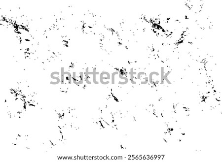 Black paint scratches grunge texture isolated on white background. Damaged vintage scratched grunge texture for design elements. Vector illustration