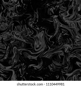 Black paint splash on dark background, seamless pattern