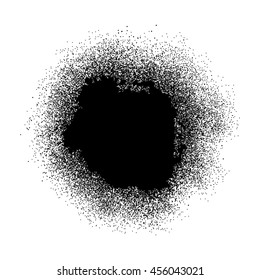 Black paint splash on white background. Vector illustration.