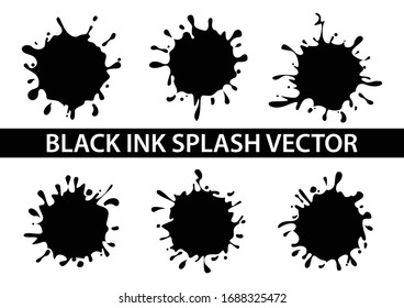 Conjunto de estrías de pintura negra. Tinta abstracta para uso de diseño. ilustración vectorial.