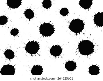 Black paint splat.Paint splashes background.Vector illustration. 