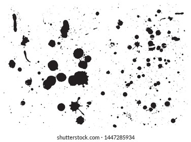 Black paint splats. Paint splashes for design use