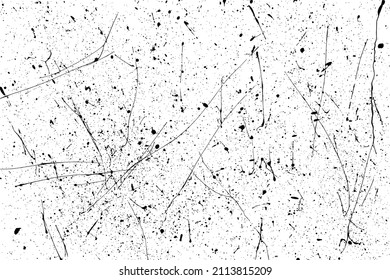 Black paint splatter isolated on white background. Distressed overlay texture. Water splash silhouette. Grunge design elements. Vector illustration, EPS 10.