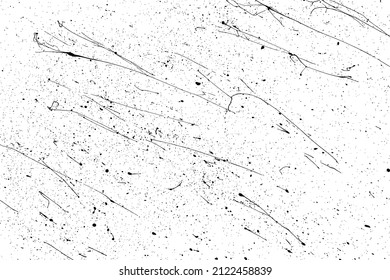 Black paint splatter isolated on white background. Distressed overlay texture. Water splash silhouette. Grunge design elements. Vector illustration, EPS 10.