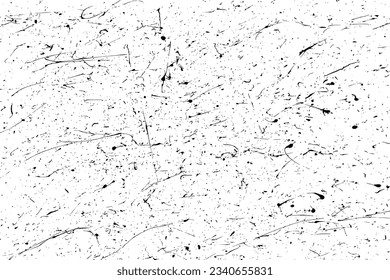 Black paint splatter isolated on white background. Ink overlay texture. Watercolor splash silhouette. Abstract design elements. Vector illustration, EPS 10.