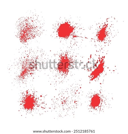 Black paint splatters Grunge design elements and Ink splatter texture
