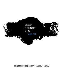 Black paint spot isolated vector