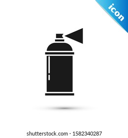 Black Paint spray can icon isolated on white background.  Vector Illustration