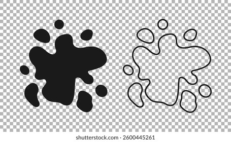 Black Paint spray icon isolated on transparent background.  Vector