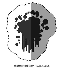 black paint stains icon, vector illustraction design
