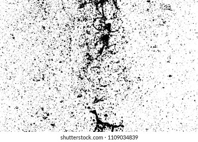 Black paint stains overlay vector texture. Ink blots isolated on white background.