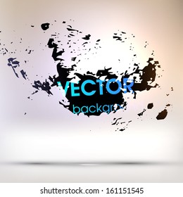 Black Paint Stains, Vector Splatter