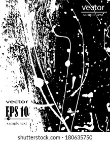 Black Paint Stains, Vector Splatter
