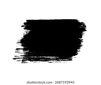 Trazo de pintura negro sobre un fondo blanco para el elemento de Diseño gráfico