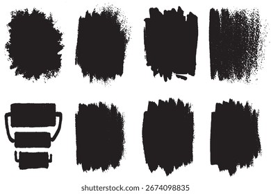 Conjunto de cilindros e traçado de tinta preta
