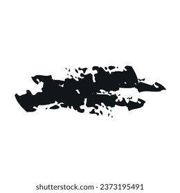 Black paint strokes on white background