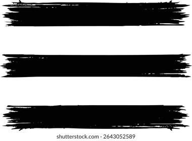 Black Paint Strokes using a brush set