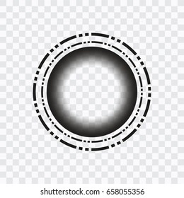 Black Paint Vector Circle on a transparent background