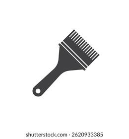 Design plano ícone de pincel preto