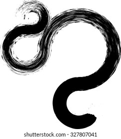 Black Painted Brush Stroke . Used As Banner , Infographic , Template , Logo .