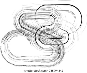Black Painted Brush Stroke . Used As Banner , texture grunge , Template , Logo . calligraphy