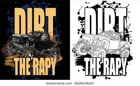 Preto e pintado Quarter Midget. Isolado em fundo preto, para design de camisetas, impressão e para fins comerciais.