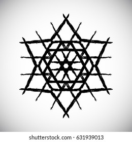 Black Painted Star Logo