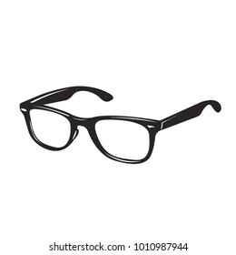 black pair of spectacles vector drawing