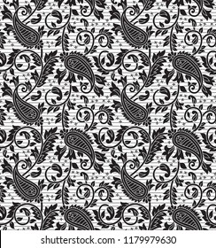 black paisley pattern