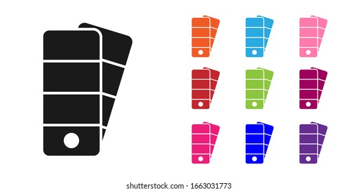 Black Palette icon isolated on white background. Set icons colorful. Vector Illustration