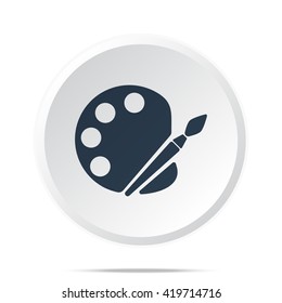 Black Palette icon on white web button