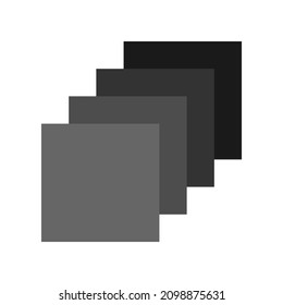 Black palette. Simple pattern. Grey squares icon. Freehand art. Computer paint. Vector illustration. Stock image. 