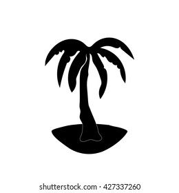 Black palm sign pattern on white background. Fashion graphic. Bright background design. Modern stylish for summer. Template for prints decoration. Vector illustration.