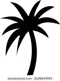 Black Palm Tree Silhouette and Graphic art