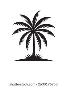 Black Palm Tree Vector Icons