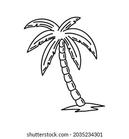 ilustración vectorial de palmera negra
