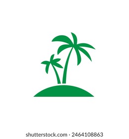 Black palm trees set isolated on white background. Palm silhouettes. Design of palm trees for posters, banners and promotional items. Vector illustration