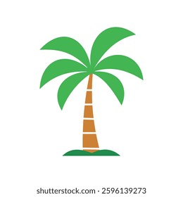 Black palm trees set isolated on white background