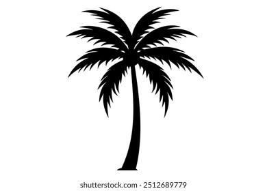 black palm trees vector illustration